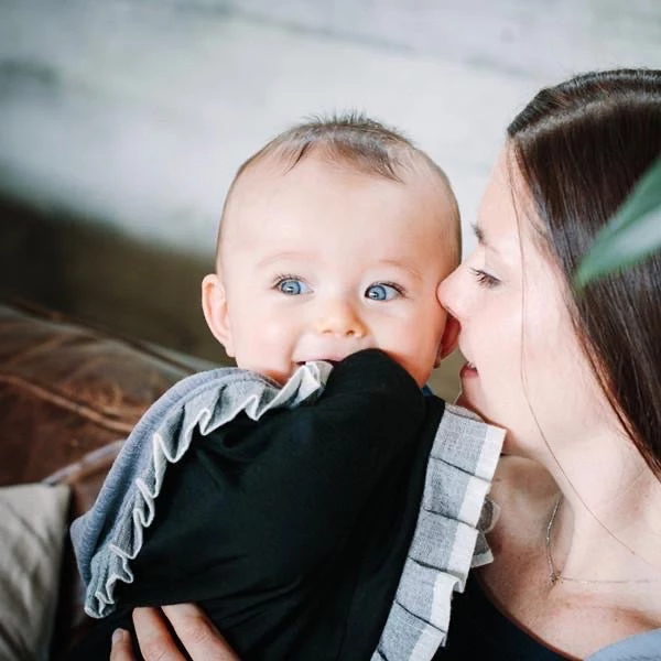 AAA Design Baby Merino Blanket – Grey/Black 3 AAA Design Baby Merino Blanket – Grey/Black