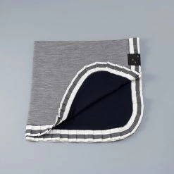 AAA Design Baby＋Child Baby Merino Blanket - Grey/Navy