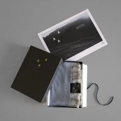 AAA Design Baby Merino Blanket - Ice Blue/Grey