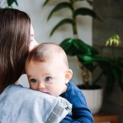 AAA Design Baby Merino Blanket - Ice Blue/Grey