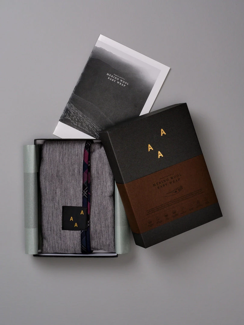 AAA Design Baby+Child Baby Merino Wrap – Grey 1 AAA Design Baby+Child Baby Merino Wrap – Grey
