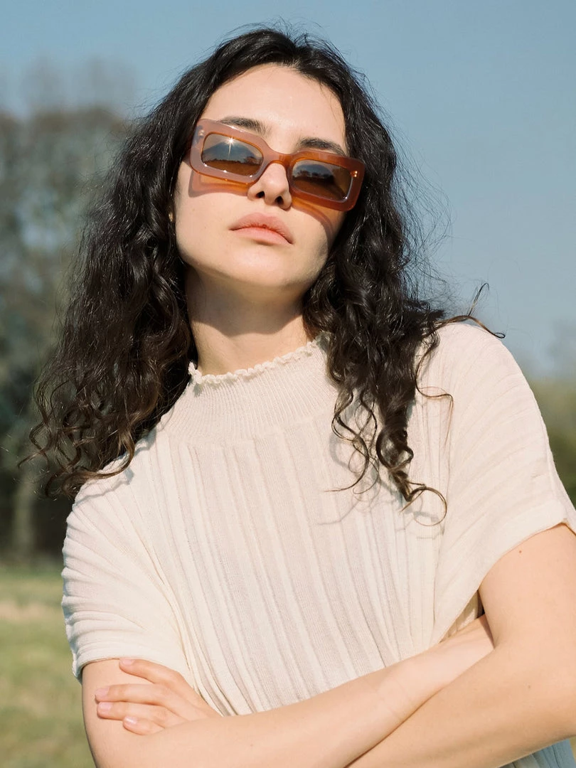 Auór Wardrobe Franca Sunglasses – Walnut 1 Auór Wardrobe Franca Sunglasses – Walnut