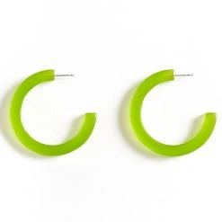 Auór Large Hoops – Celery