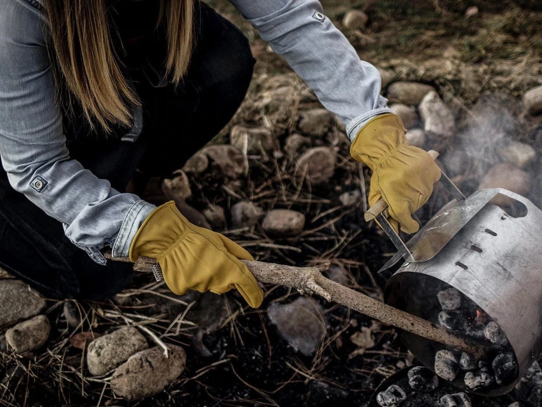 Barebones Classic Work Gloves – Natural Yellow (S/M) 2 Barebones Classic Work Gloves – Natural Yellow (S/M)