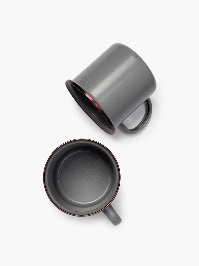 Barebones Enamel Mug – Slate Grey (Set Of 2) Kitchen+Table 1 Barebones Enamel Mug – Slate Grey (Set Of 2) Kitchen+Table