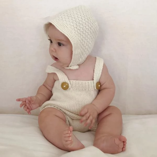 Weebits Hand Knitted Baby Bonnet - Natural Baby+Child 3 Weebits Hand Knitted Baby Bonnet - Natural Baby+Child