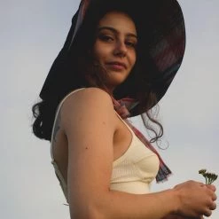 Companion Broad Brim With Wide Plaid Ties – Black EOS Sale*