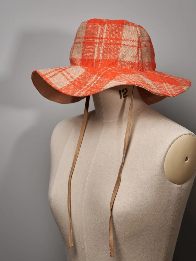 Companion Classic Brim With Ties – Red & Oat Check Wardrobe 2 Companion Classic Brim With Ties – Red & Oat Check Wardrobe