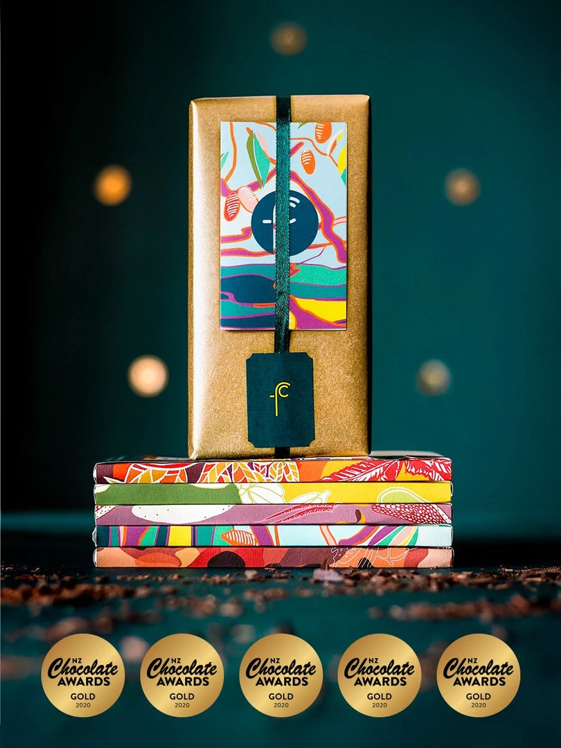 Foundry Chocolate Kitchen+Table Five Origin Gift Pack - Gold Winning 70%'s 1 Foundry Chocolate Kitchen+Table Five Origin Gift Pack - Gold Winning 70%'s