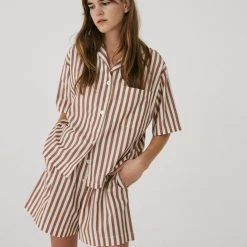 General Sleep Camilla Set - Cumin Stripe