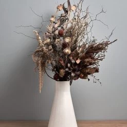 Gidon Bing Living Flask Vase – Bone Crackle