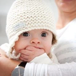 Weebits Baby＋Child Hand Knitted Chunky Knit Hat - Natural