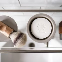 Iris Hantverk Shaving Brush & Cup With Cedarwood Soap