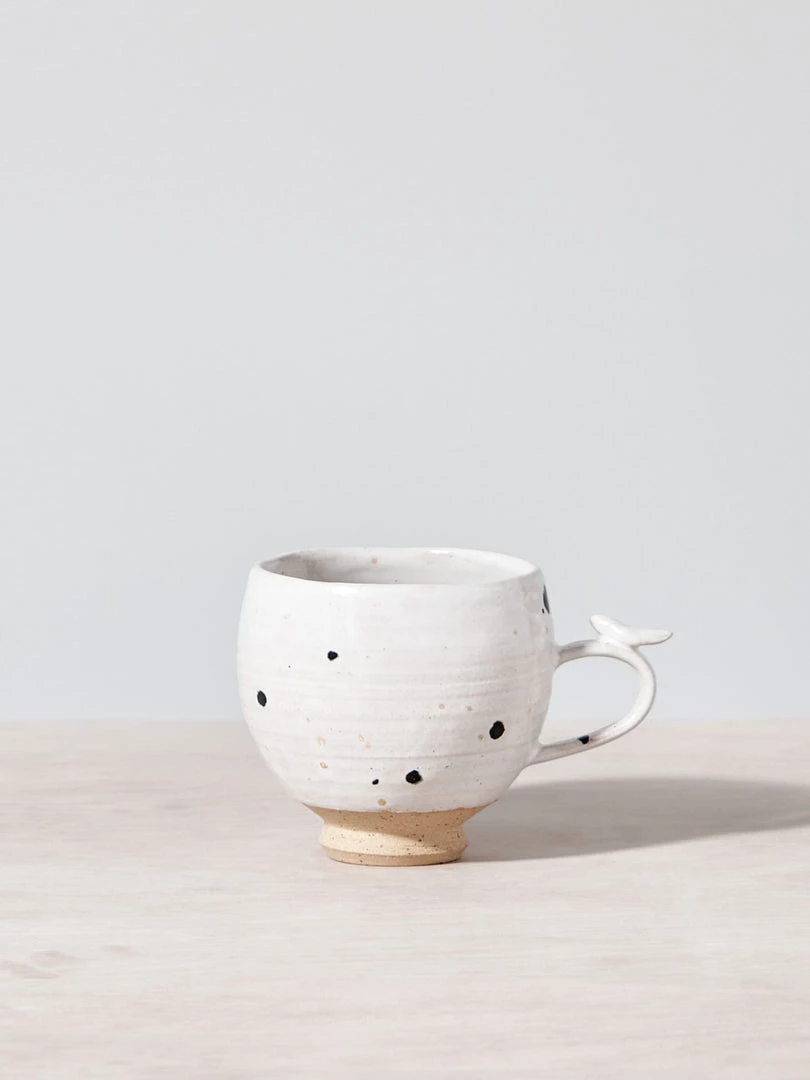 Jino Ceramic Studio Bird Handle Cup – Dalmatian White 1 Jino Ceramic Studio Bird Handle Cup – Dalmatian White