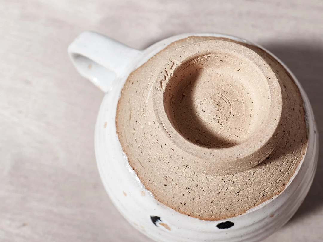 Jino Ceramic Studio Bird Handle Cup – Dalmatian White 3 Jino Ceramic Studio Bird Handle Cup – Dalmatian White