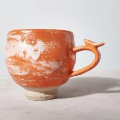 Jino Ceramic Studio Bird Handle Cup – Mandarin