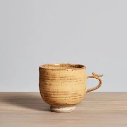 Jino Ceramic Studio Kitchen+Table Bird Handle Cup – Golden Shino