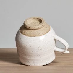 Jino Ceramic Studio Bird Handle Cup – White