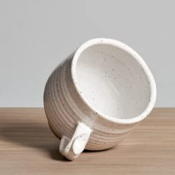 Jino Ceramic Studio Bird Handle Cup – White