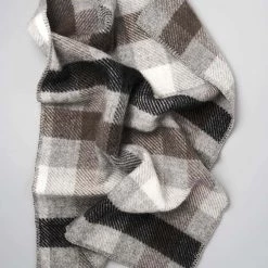 Klippan Gotland Wool Baby Throw – Grey Plaid