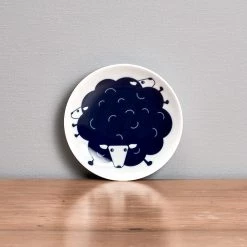 Kihara Komon Kids Plate - Sheep Living