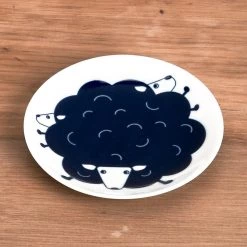 Kihara Komon Kids Plate - Sheep Living