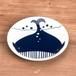 Kihara Komon Kids Plate - Whale Living