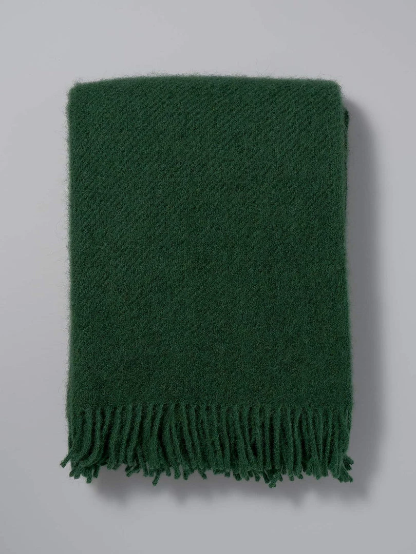 Klippan Gotland Wool Throw – Bottle Green 1 Klippan Gotland Wool Throw – Bottle Green