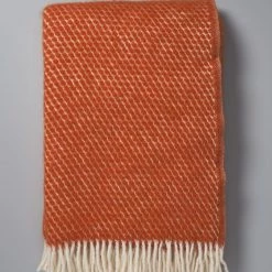 Klippan Honeycomb ECO* Lambswool Throw – Rust