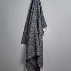 Klippan Knut Woven Lambswool Throw – Dark Grey