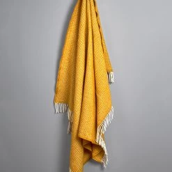 Klippan Living Knut Woven Lambswool Throw – Saffron