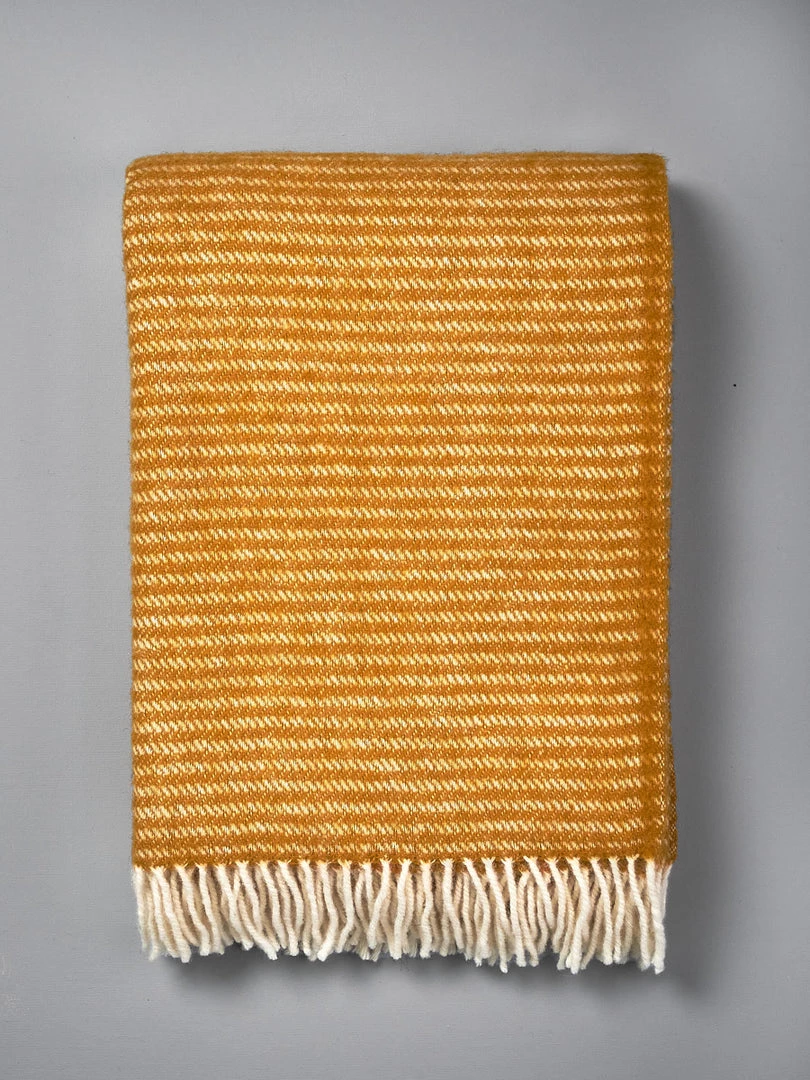 Klippan Living Ralph Woven ECO* Lambswool Throw – Mustard 1 Klippan Living Ralph Woven ECO* Lambswool Throw – Mustard