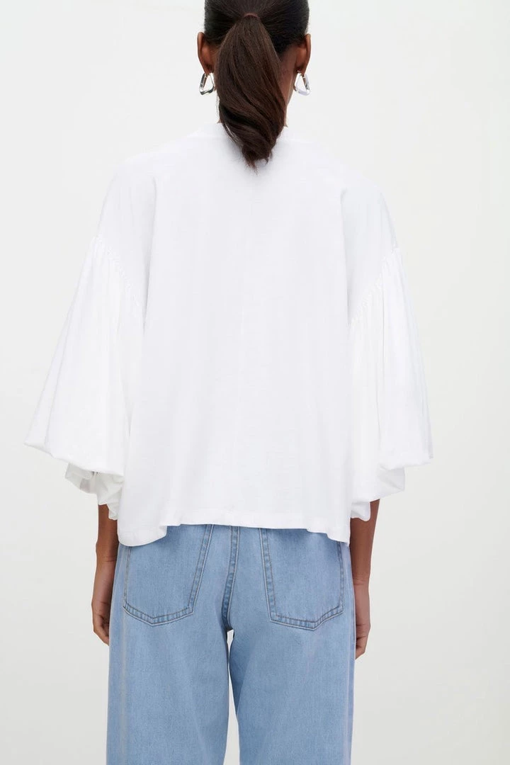 Kowtow Balloon Sleeve Tee - White EOS Sale* 2 Kowtow Balloon Sleeve Tee - White EOS Sale*