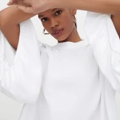 Kowtow Balloon Sleeve Tee - White EOS Sale* 8 Kowtow Balloon Sleeve Tee - White EOS Sale*