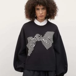 Kowtow EOS Sale* Bow Print Sweater - Black