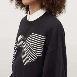 Kowtow EOS Sale* Bow Print Sweater - Black 8 Kowtow EOS Sale* Bow Print Sweater - Black