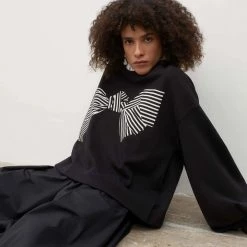 Kowtow EOS Sale* Bow Print Sweater - Black 9 Kowtow EOS Sale* Bow Print Sweater - Black