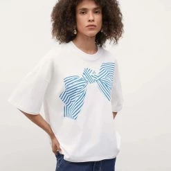 Kowtow Bow Tee - White