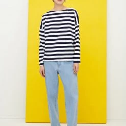 Kowtow Breton Sweater - Navy Stripe EOS Sale*