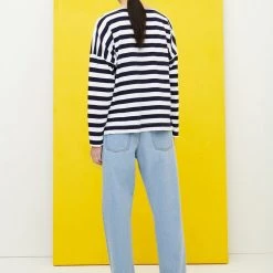 Kowtow Breton Sweater - Navy Stripe EOS Sale*