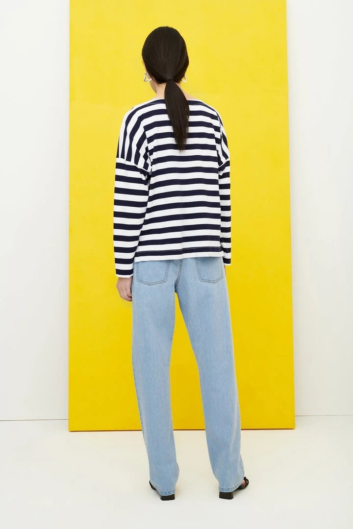 Kowtow Breton Sweater - Navy Stripe EOS Sale* 2 Kowtow Breton Sweater - Navy Stripe EOS Sale*