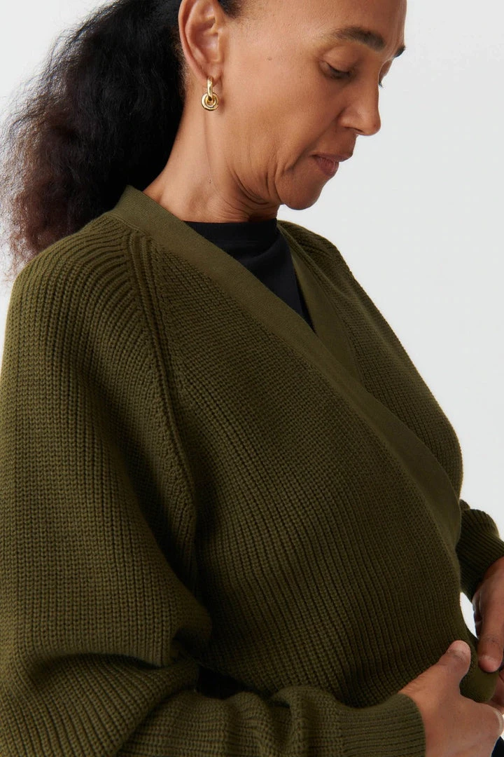 Kowtow EOS Sale* Composure Cardigan – Khaki 3 Kowtow EOS Sale* Composure Cardigan – Khaki