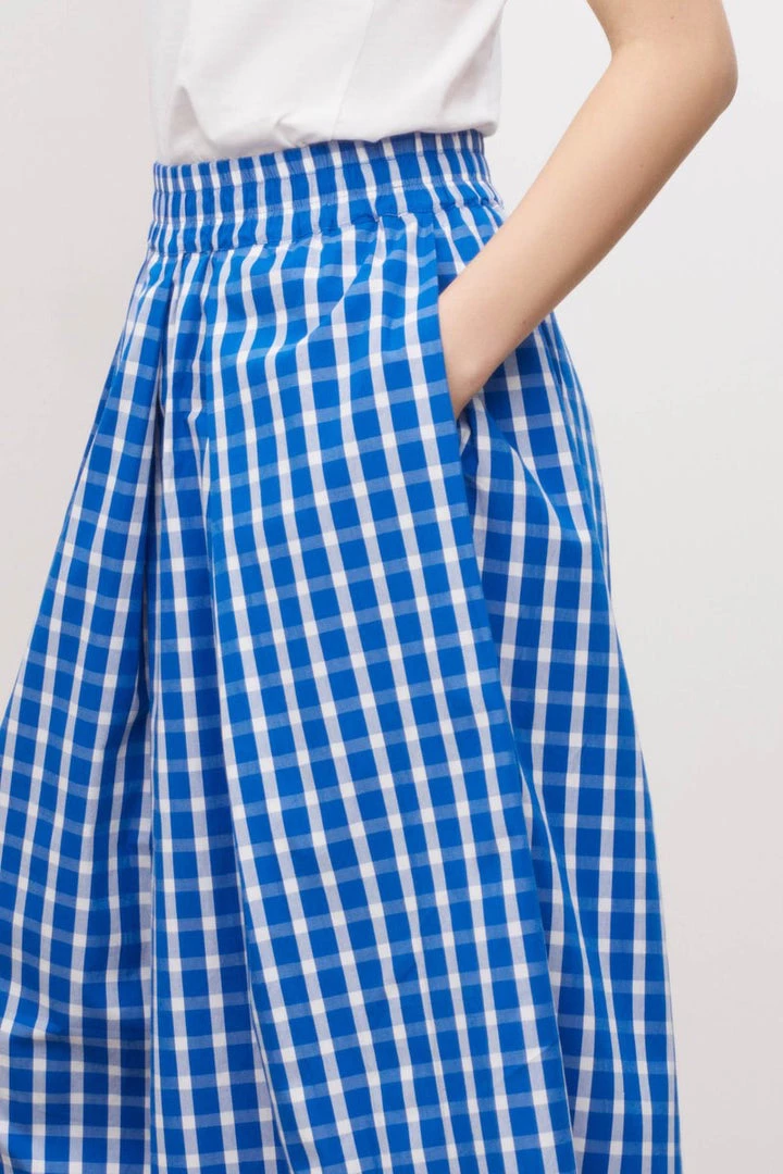 Kowtow EOS Sale* Culottes – Blue & White Check 2 Kowtow EOS Sale* Culottes – Blue & White Check