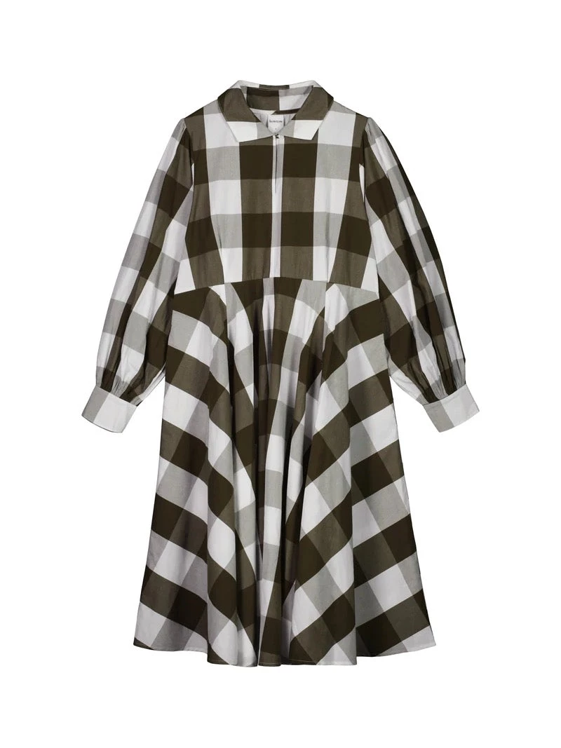 Kowtow EOS Sale* Ella Dress – Khaki Check 7 Kowtow EOS Sale* Ella Dress – Khaki Check