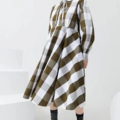 Kowtow EOS Sale* Ella Dress – Khaki Check 9 Kowtow EOS Sale* Ella Dress – Khaki Check