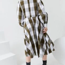 Kowtow EOS Sale* Ella Dress – Khaki Check 11 Kowtow EOS Sale* Ella Dress – Khaki Check
