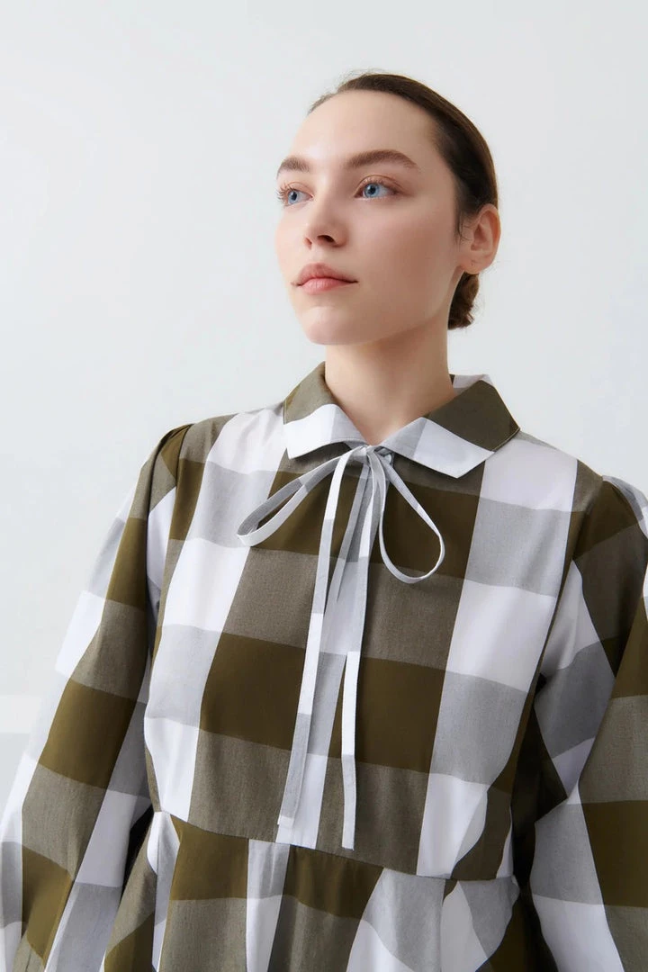Kowtow EOS Sale* Ella Dress – Khaki Check 6 Kowtow EOS Sale* Ella Dress – Khaki Check