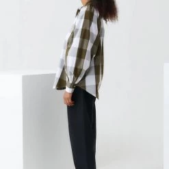 Kowtow Ella Shirt - Khaki Check EOS Sale*