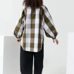 Kowtow Ella Shirt - Khaki Check EOS Sale*