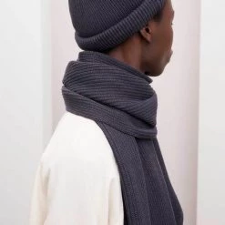 Kowtow EOS Sale* Unisex Fisherman Scarf - Charcoal Marle 13 Kowtow EOS Sale* Unisex Fisherman Scarf - Charcoal Marle